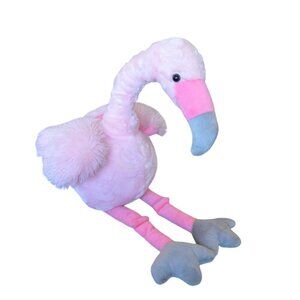 Dan Dee Large Plush Pink Flamingo Stuffed Animal Toy Sparkly Wings Long Legs